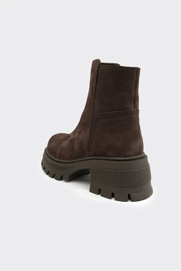 Hakiki Deri Fermuarlı Kadın Bot - 3