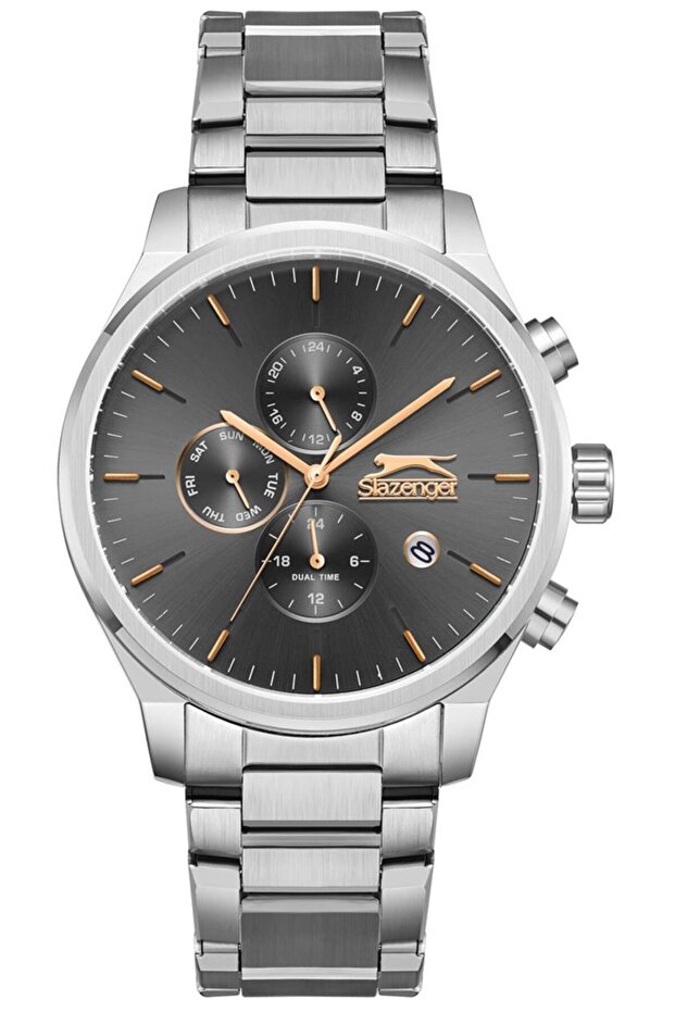 Sl.09.2400.2.07 All Functions Active 10 Atm Water Resistant Steel Band Metallic Color