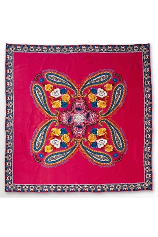 Paisley Pattern Neck Scarf - Red - 1