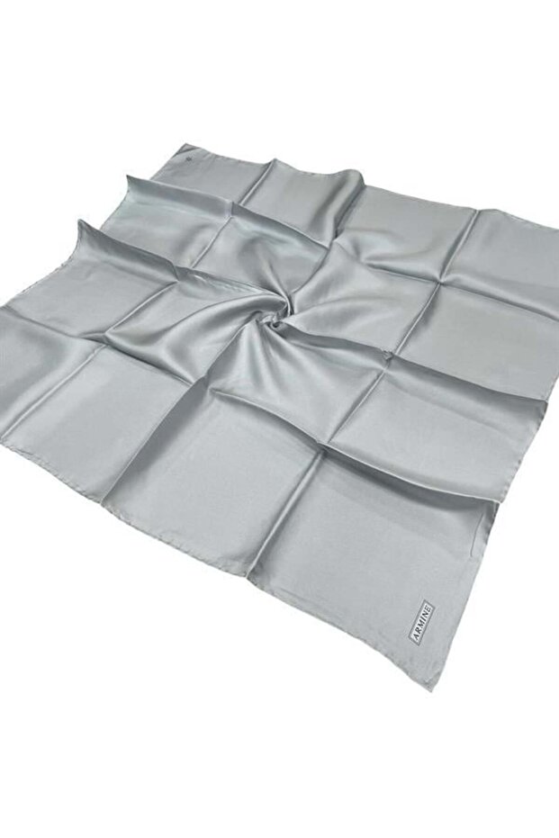 Plain Silk Scarf - 510 Light Grey Twill