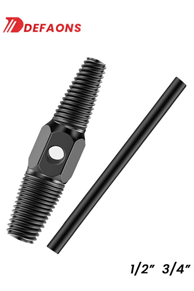مجموعة أدوات PEX-DH100 ثنائية الرأس لاستخراج البراغي المكسورة من الأنابيب مقاس 1/2 و3/4 بوصة للاستخدام في السباكة