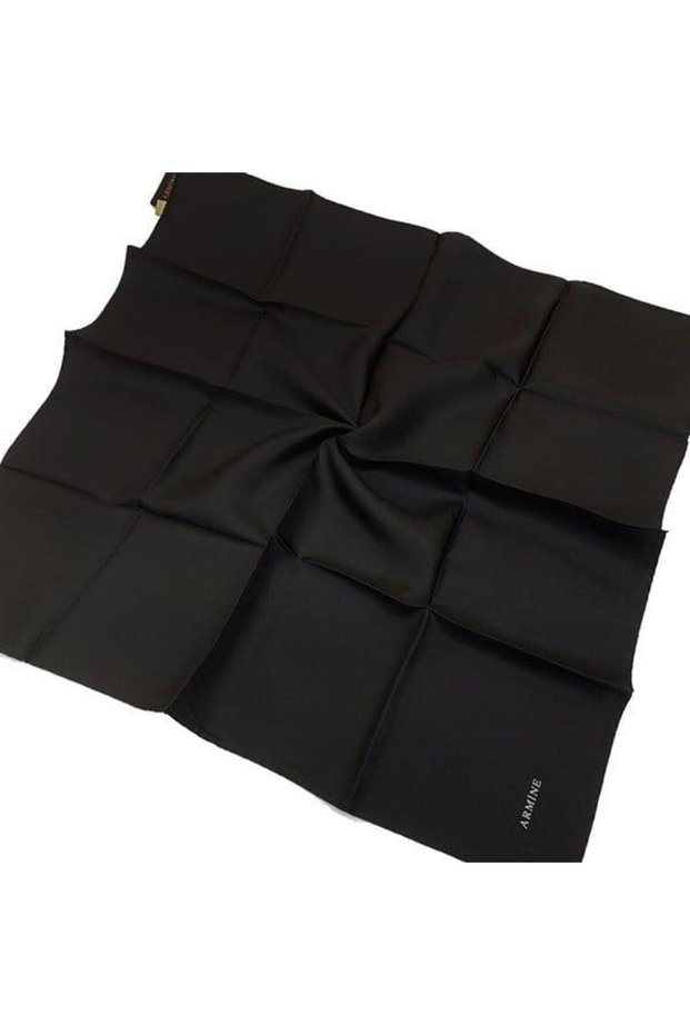 Plain Silk Scarf - 1001 Black Twill