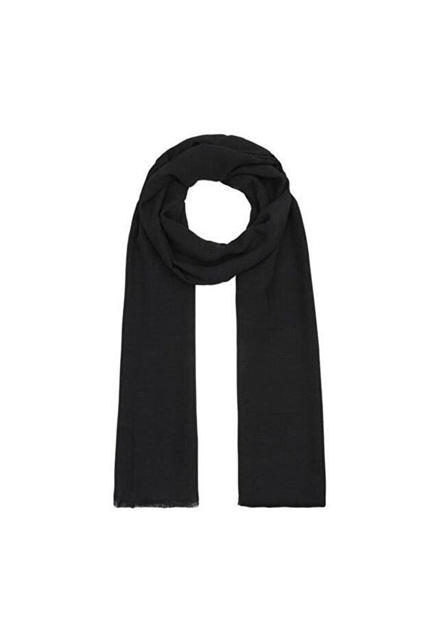 Monogram Shawl - Black - 1