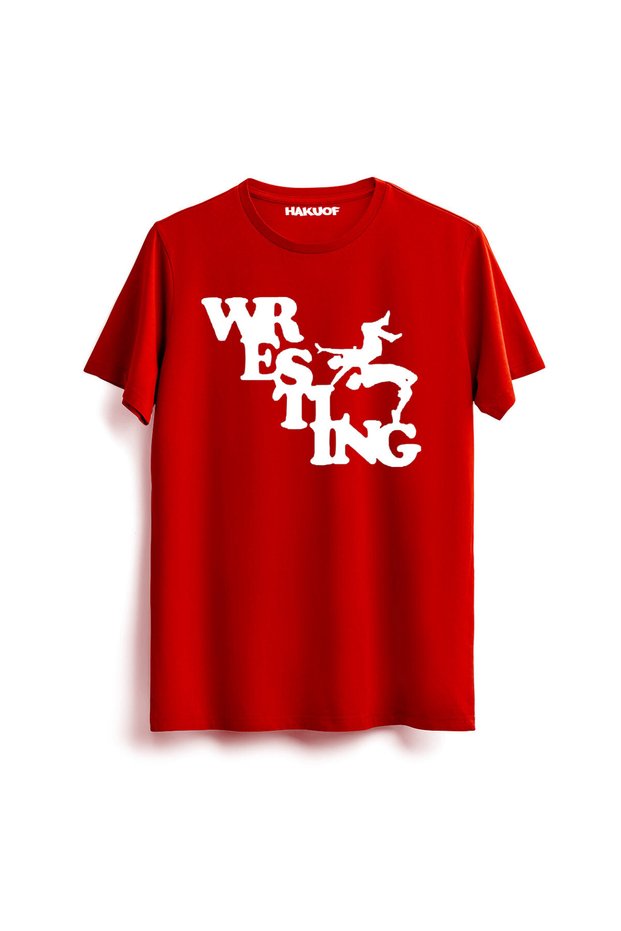 Printed Wrestling T-Shirt Wrestling Design T-Shirt