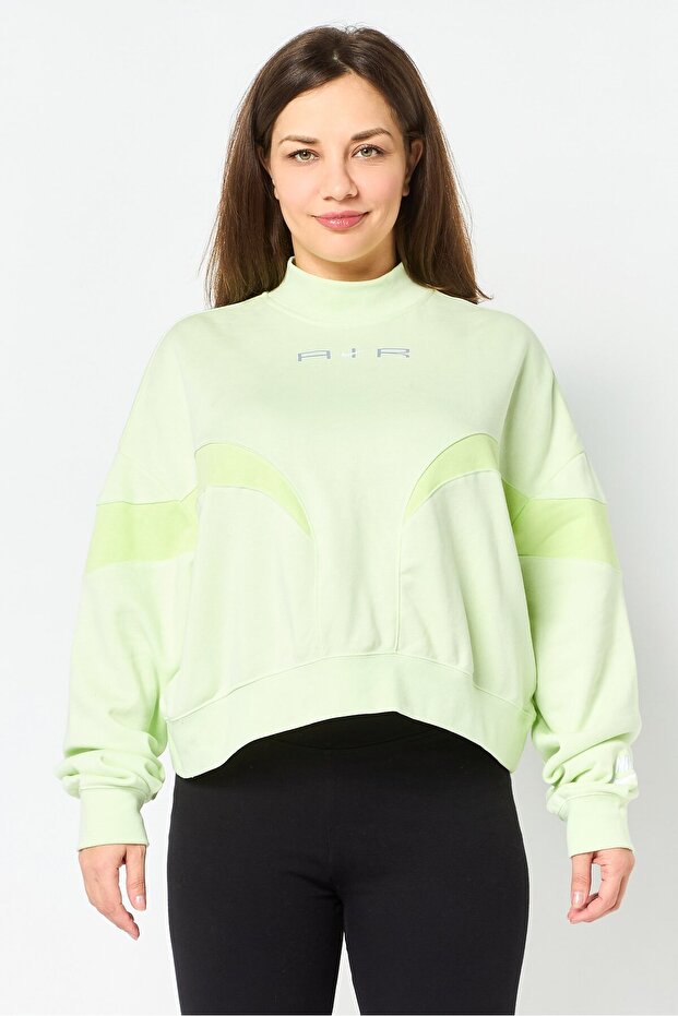 Women Oversized Fit Long Sleeve Outdoor Sweatshirt, Light Green