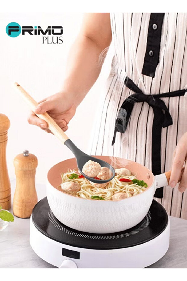 مجموعة أدوات سيليكون مع حامل بلاستيكي أسود - 7