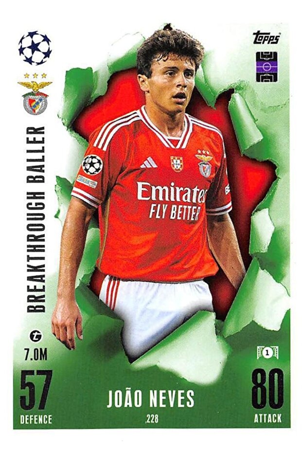 João Neves Breakthrough Baller Match Attax Extra 2023-2024