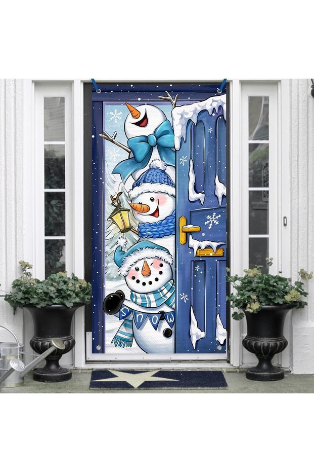 Elastic Door Decoration, Fabric Door Dressing, Christmas Decor, New Year, School Event Door Decoration
