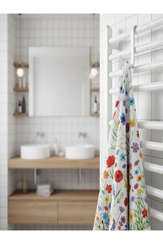 Towel Rack, Clothes Rack, Behind Door Rack Radiator Rack Bathroom Rack White 7 Pieces