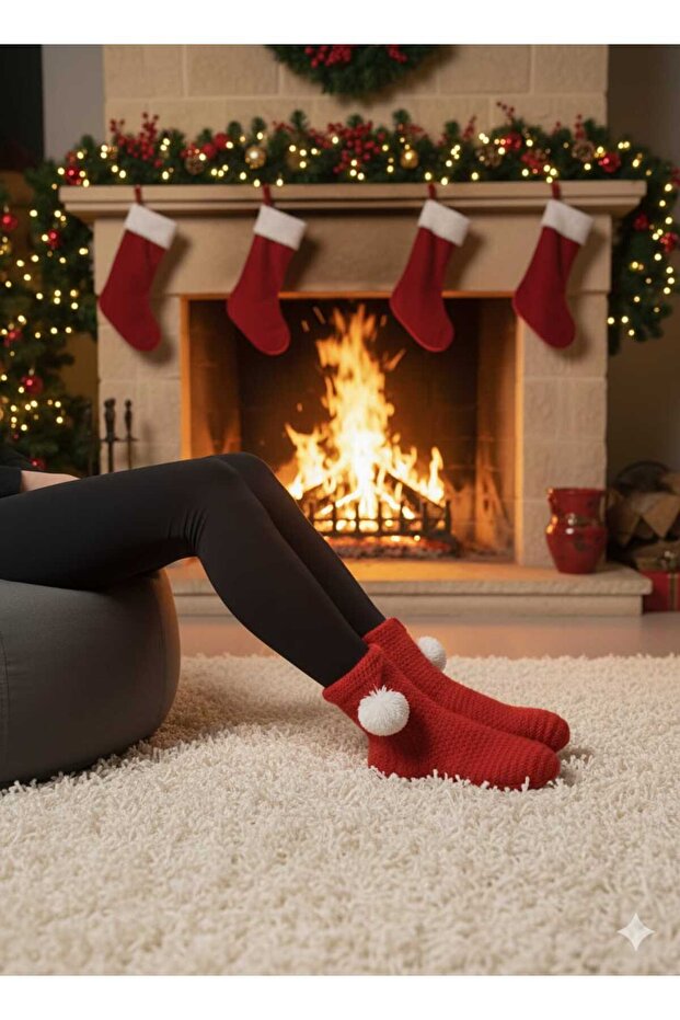 Örgü yılbaşı çorabı - 3