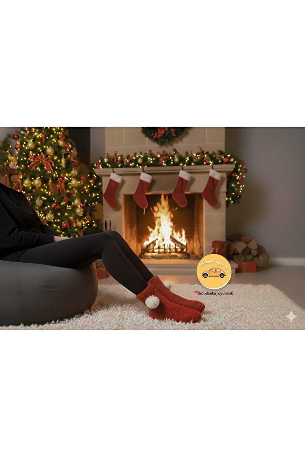 Örgü yılbaşı çorabı - 1