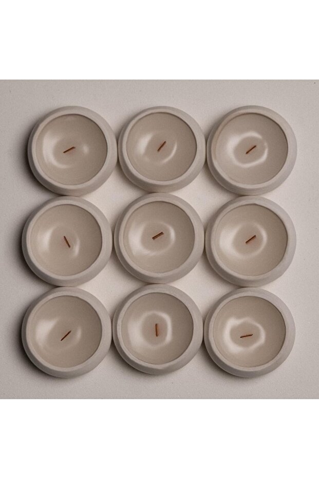 Stylish Ceramic Candle Holders & Tea Light Candles – 9 Candles per Pack
