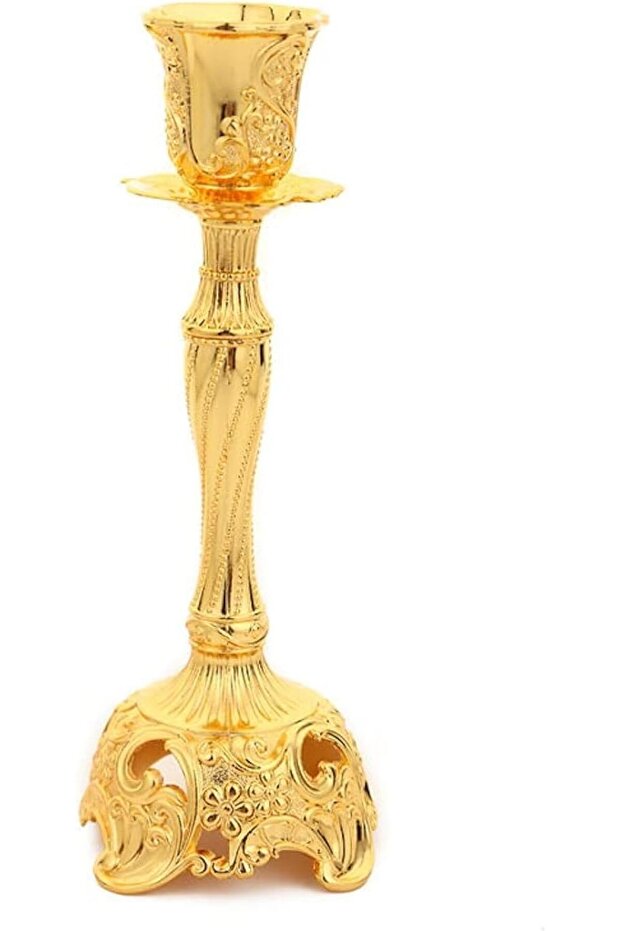 Golden Candlestick - Polished Brass Alloy
