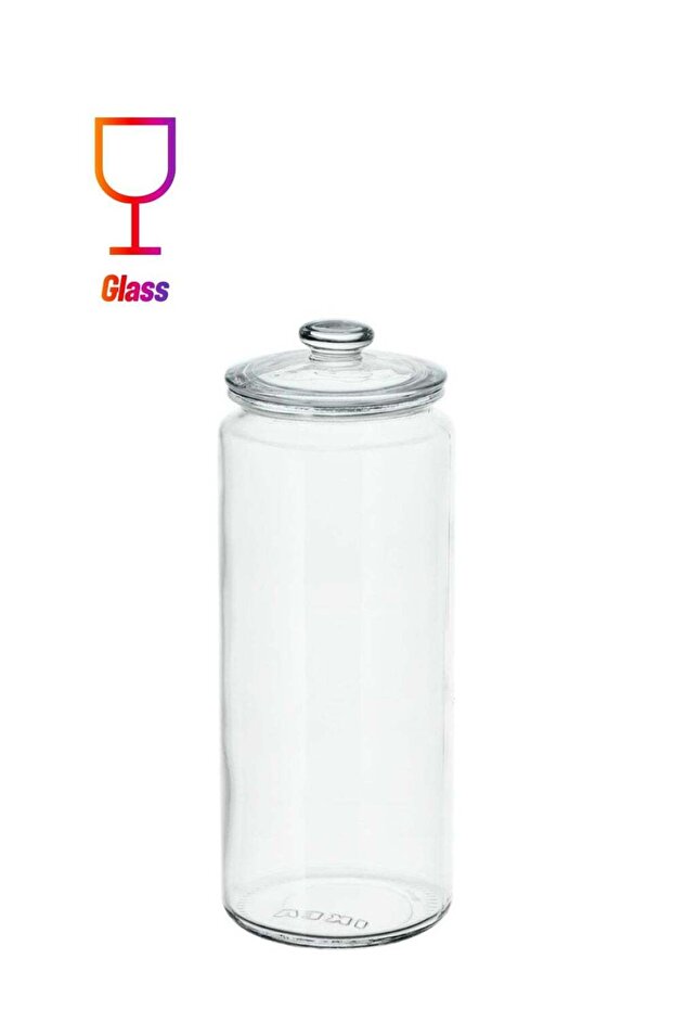 Jar with Lid, Clear Glass, 1.8 L