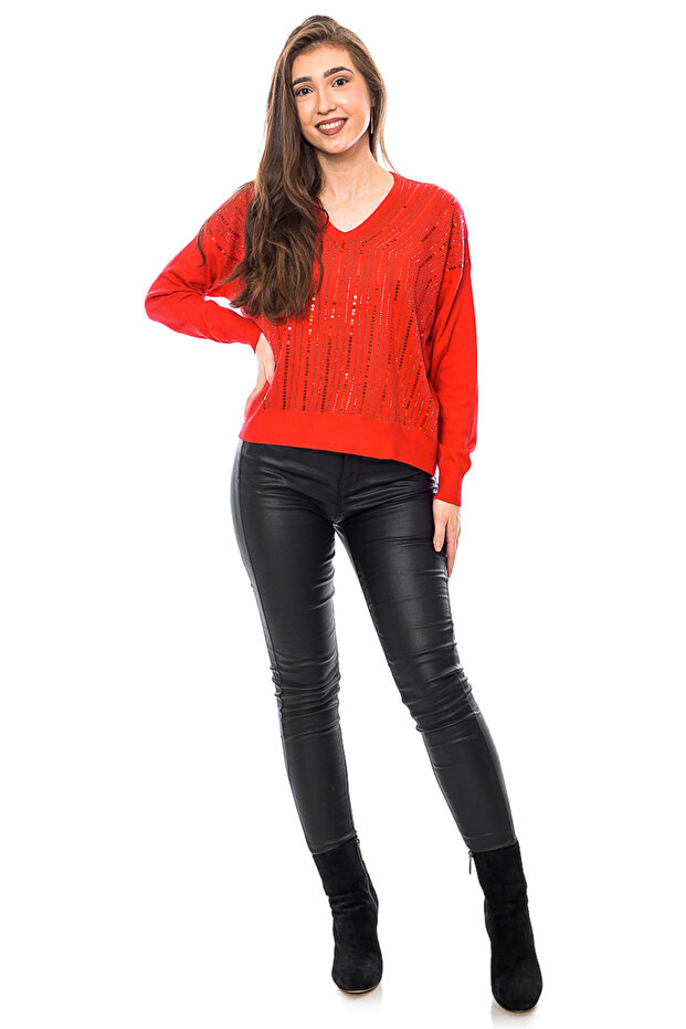Max Long Pullover - Red - 2