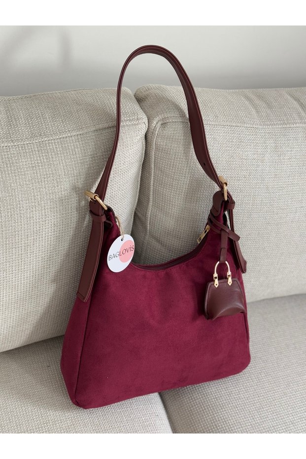 Women's Shoulder Bag with Buckle Detail, Strap and Zipper, Small Wallet En34 Boy22