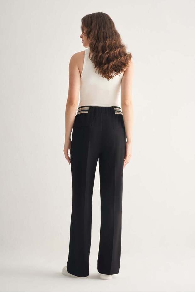Biye Detaylı Regular Pantolon - 3