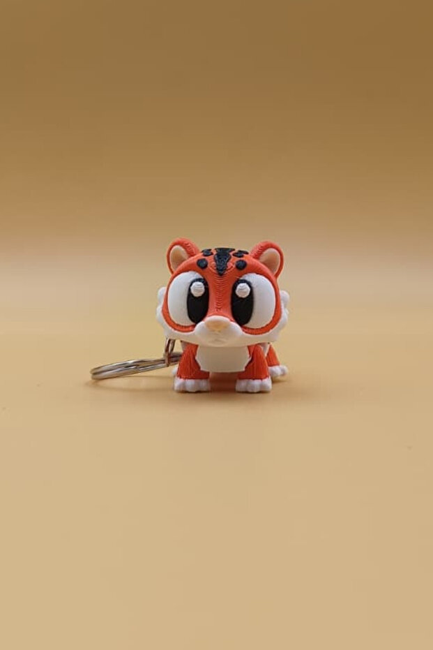 Little Tiger's Power by Its Side - Movable Keychain Bag Ornament Charm