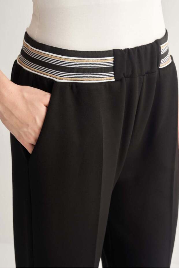 Biye Detaylı Regular Pantolon - 4