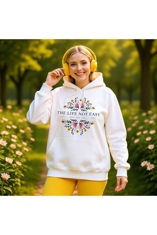 Oversized 3 Yarn Ka Hooded Weatshirt