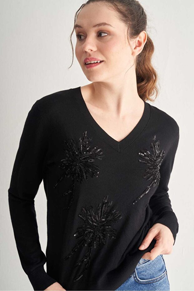 Pul İşlemeli Bluz - 2