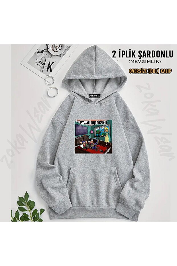 Limp Bizkit V13 Printed Hooded Sweatshirt (2 Thread)