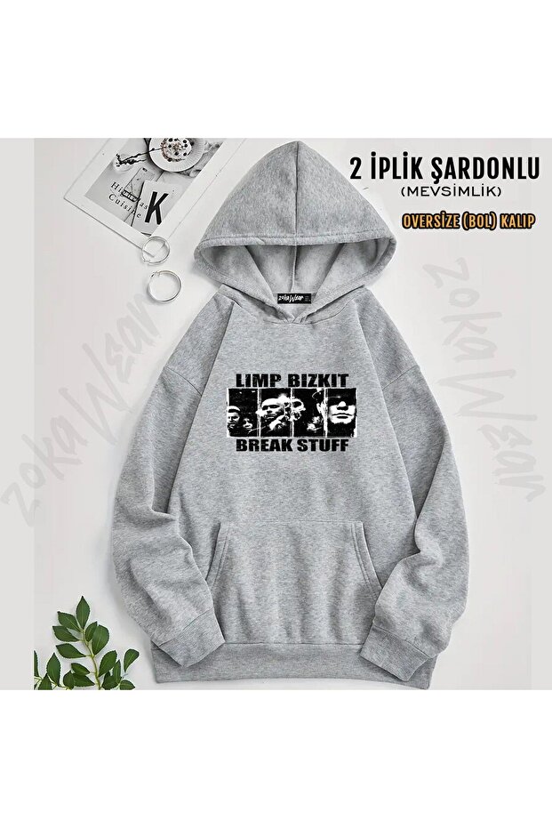 Limp Bizkit V10 Printed Hooded Sweatshirt (2 Thread)