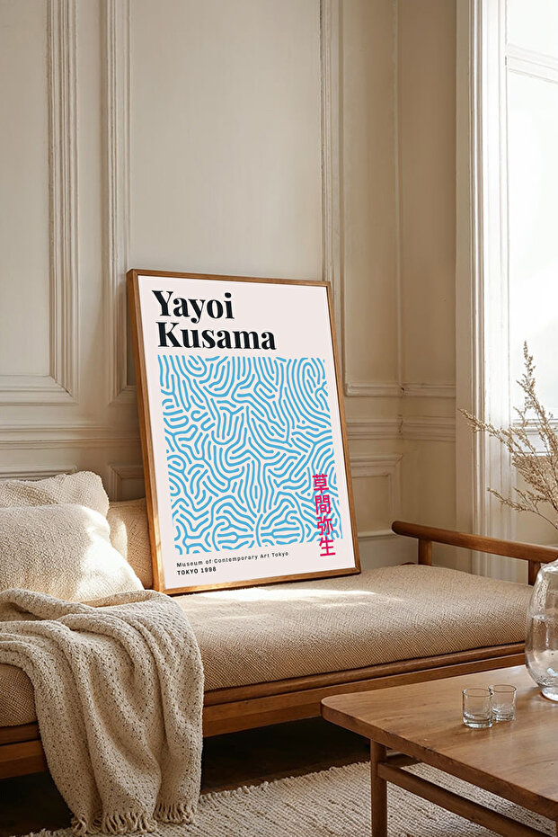 One Piece Wooden Framed Yayoi Kusama Paintings Tk2528