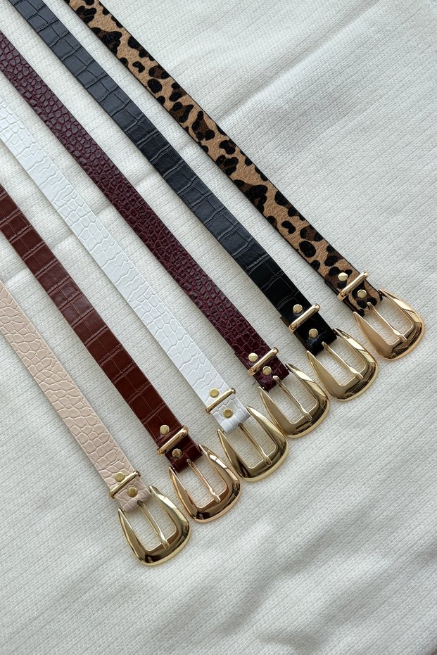 Wendy Gold Buckle Women's Belt Set of 6