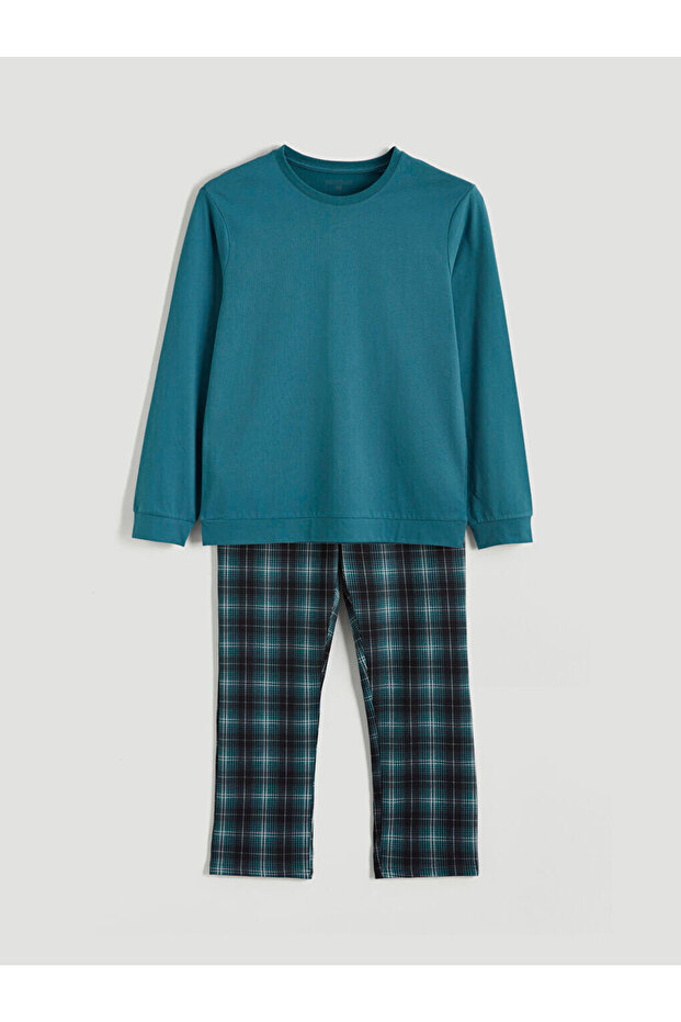 Petrol Standard Fit Men's Pajama Set