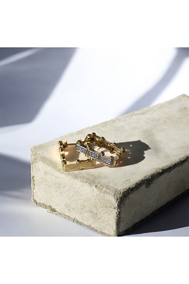 أقراط كارلا مستطيلة الشكل سيريناي - 2