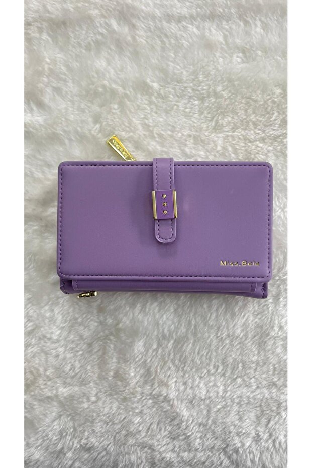 Women's Wallet with Wrist Strap and Card and Coin Compartments