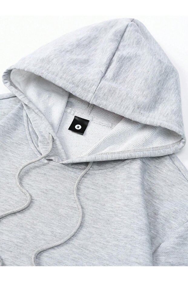 5-Li Ünisex Kapüşonlu Oversize Sweatshirt - 3