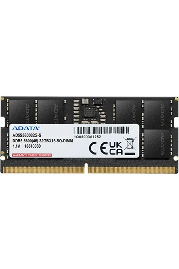 ذاكرة وصول عشوائي ADATA سعة 8 جيجابايت DDR5 بتردد 5600 ميجاهرتز 62 سن 1.1 فولت للكمبيوتر المحمول