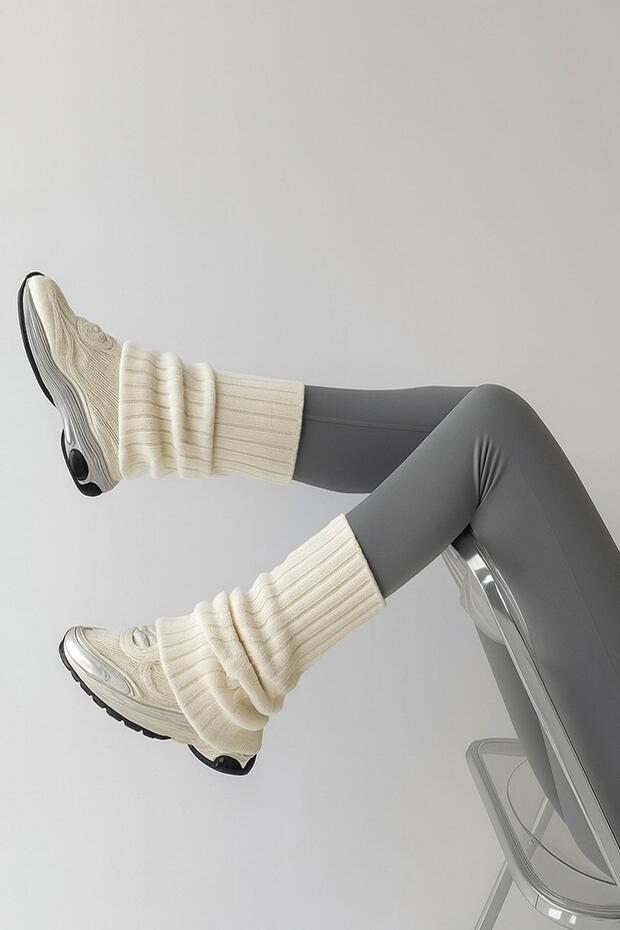 3 Çift Basic Kalın Pamuk Karışımlı Tozluk - 5