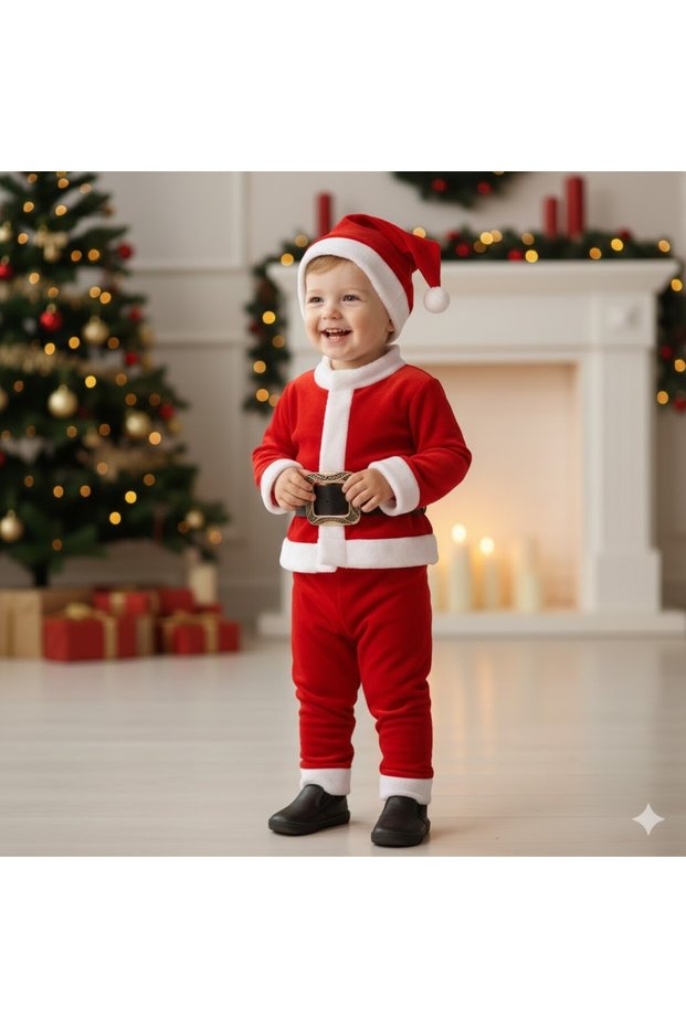 Boys' Christmas New Year Themed Santa Claus Suit