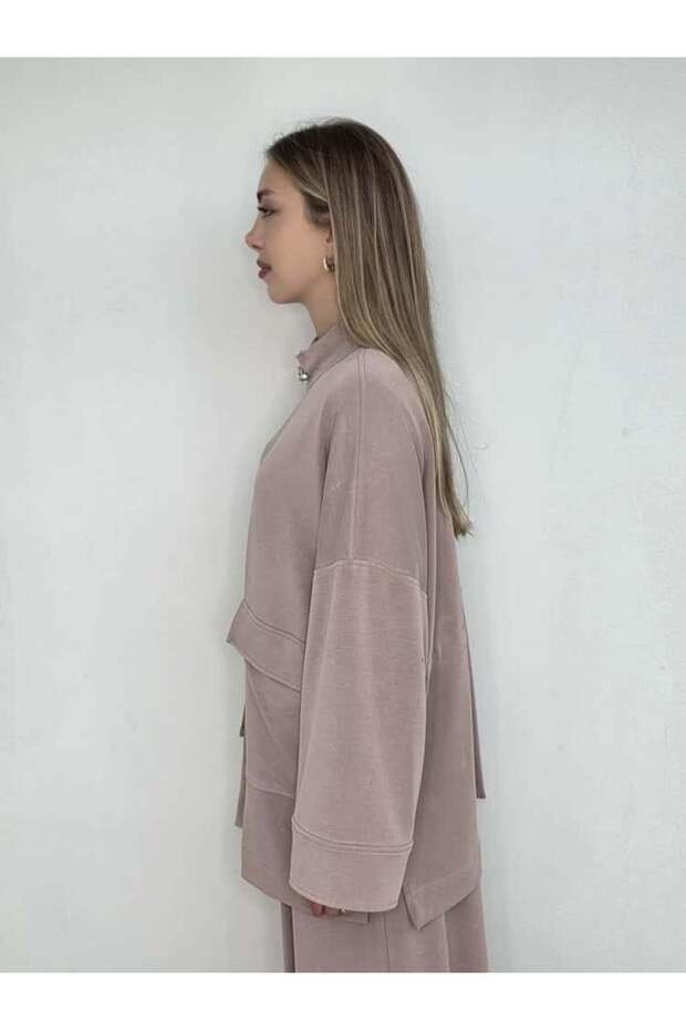 Fermuarlı Kadın Örme Ceket - 2