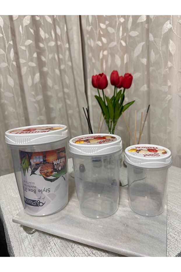 Multi-Purpose Fresh Box Storage Container with Interlocking 3-Sized Swivel Lids - 1