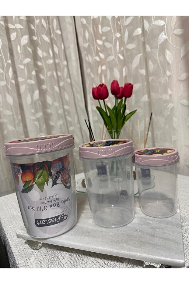 Multi-Purpose Fresh Box Storage Container with Interlocking 3-Sized Swivel Lids - 1