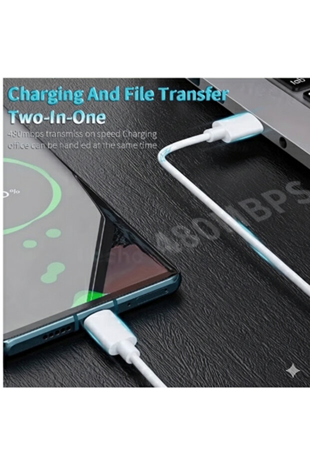 كابل USB-C للشحن السريع ونقل البيانات 2.4A USB - 1 متر - 2