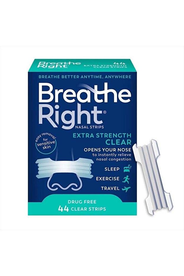 Nasal Strips , Drug Free Snoring Solution and Relieve Nasal Congestion,44 Clear Strips