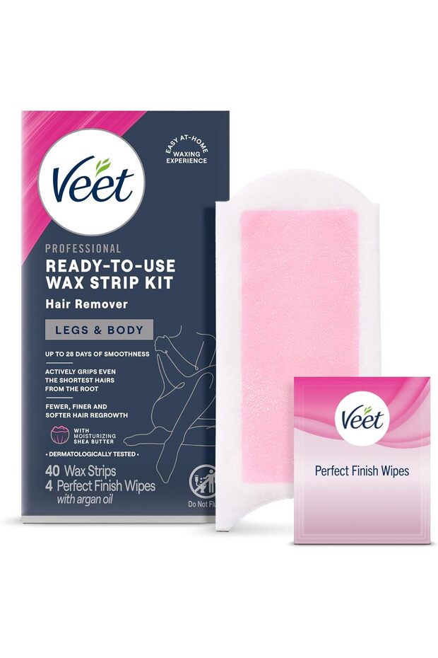 Cold Wax Strips for Legs & Body, 40 Count
