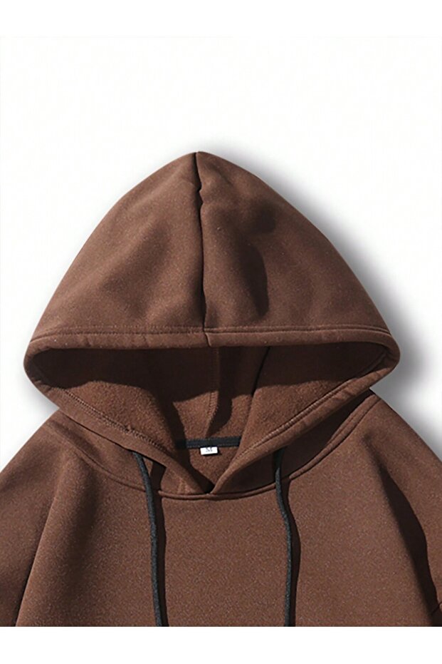 Erkek Kapüşonlu Oversize Sweatshirt - 3