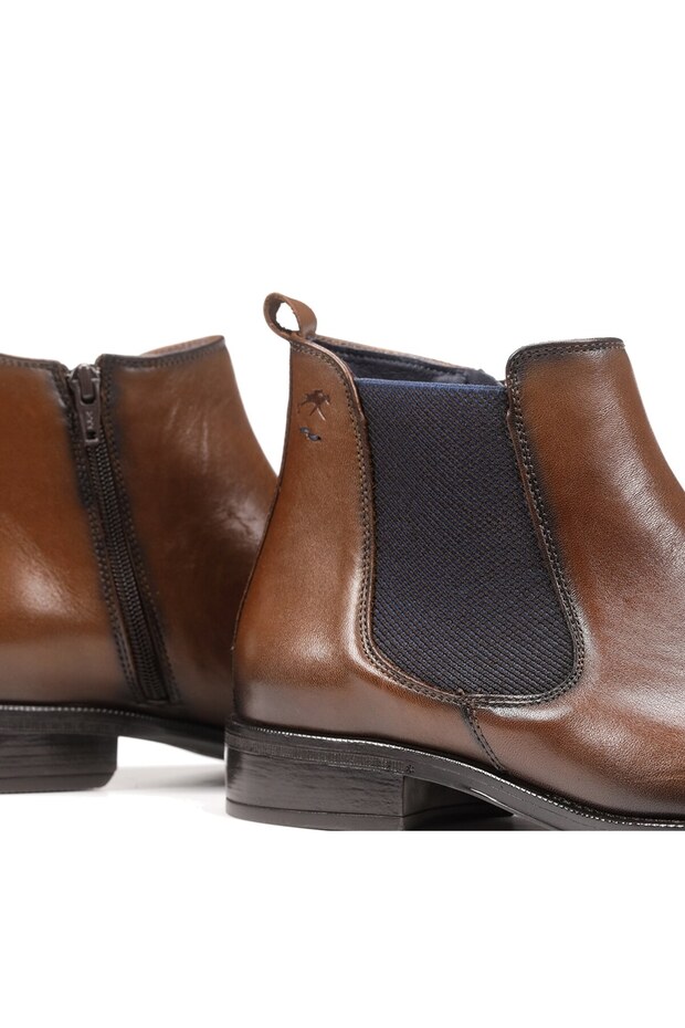 Καφέ δερμάτινες μπότες Heracles - 5