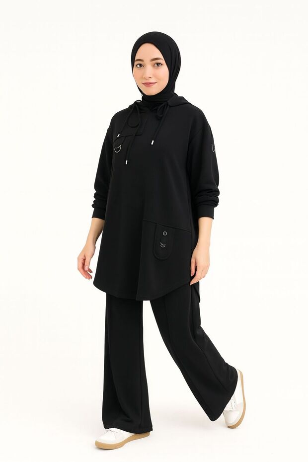 Oversize Kapişonlu Takım - 3