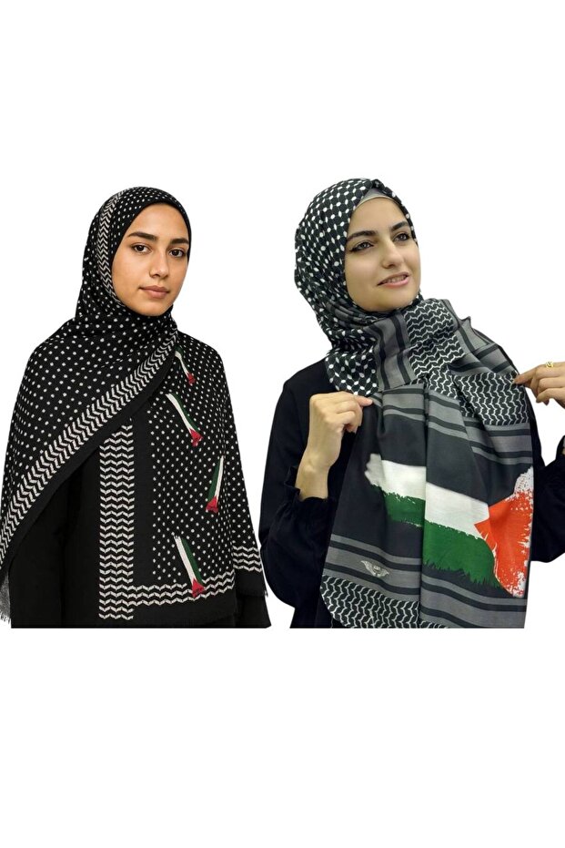 قطعتان من قماش الفيلستيني بنمط بوشي طويل