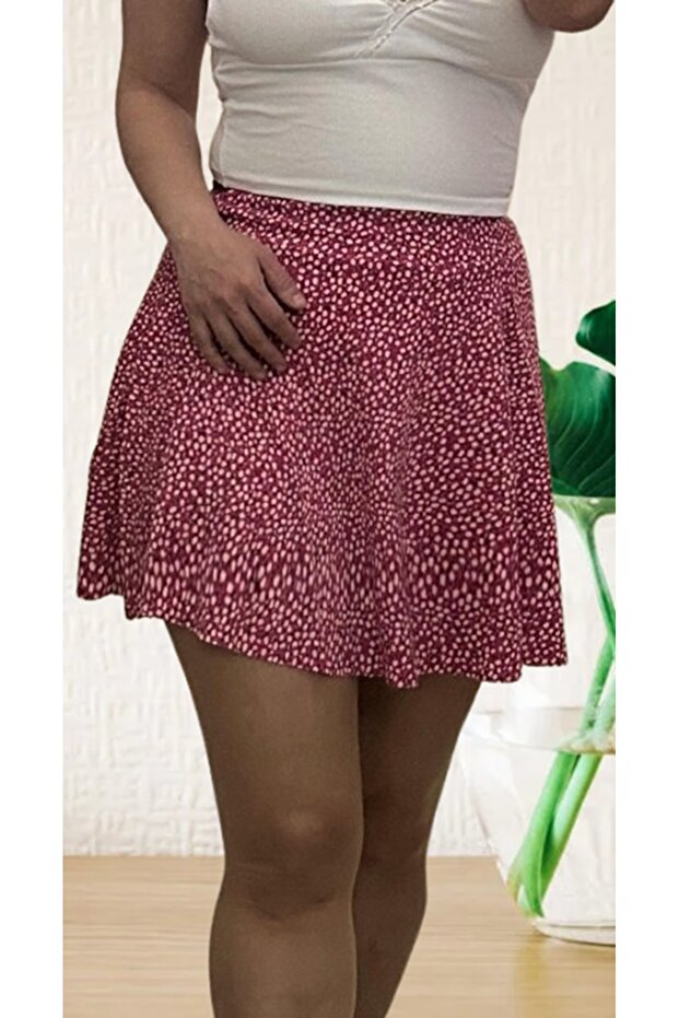 Kadın Seksi Mini Şort Mini Şortlu Etek - 4