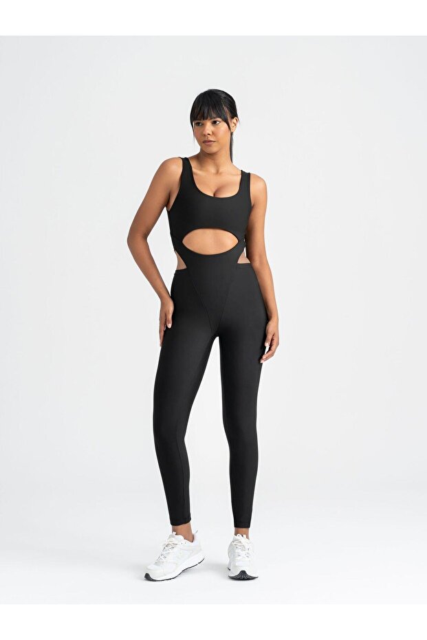 Siyah Bold Curve Tulum - 3