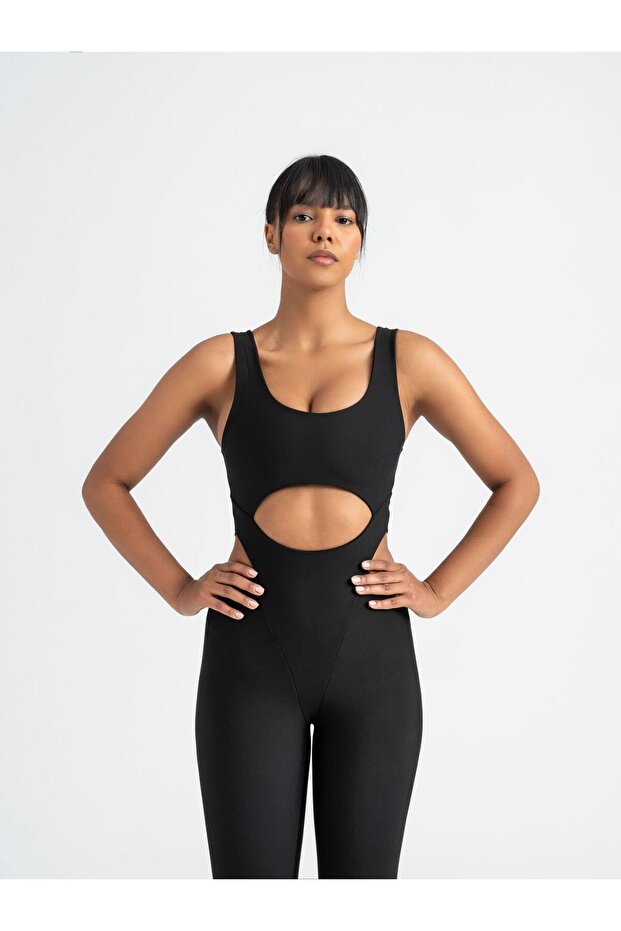 Siyah Bold Curve Tulum - 8