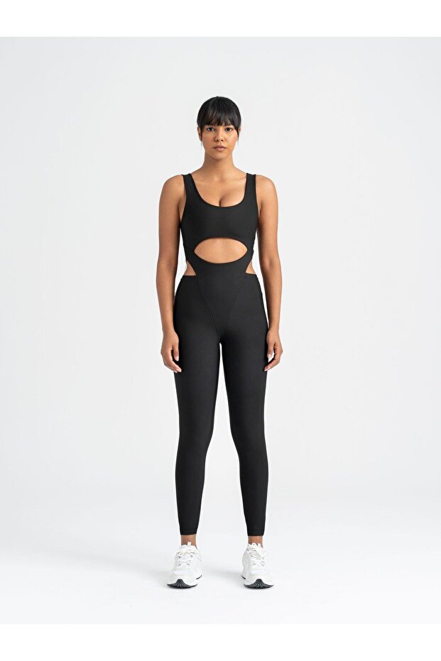 Siyah Bold Curve Tulum - 1